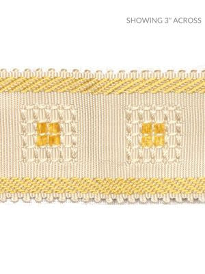 <p>Sienese Braid Cream & Gold SCV713M0008 by Scalamandre Trim</p><p><strong>Required Minimum Quantity Purchase: Fabrics by the yard 1 YARD MINIMUM </p><p>Book: </p><p>Content: 93% SILK 7% COTTON CHENILLE</p><p>Origin: CHINA</p><p>Performance: LIGHT DUTY</p><p>Repeat: Horizontal: and Vertical: </p><p>Width: 2</p>