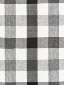 Scalamandre Fabric Westport Linen Plaid Noir