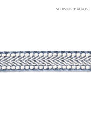 Watermill Gimp Dusk Blue SCT32860009 by Scalamandre Designer Trim HAMPTONS TRIMMINGS 98% ACRYLIC 2% POLYESTER CHINA LIGHT DUTY Horizontal: and Vertical: 0.63 - Swanky Fabrics -