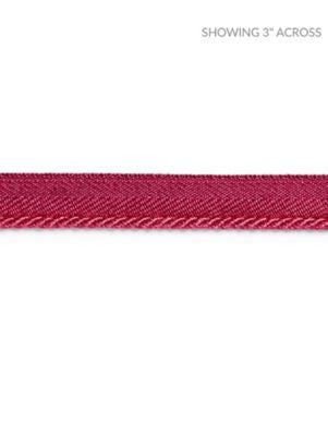 Avenue Cord Strawberry SCC3150010 by Scalamandre Designer Trim NOVANTA PASSEMENTERIE 16% FIBRANNE 2% ACRYLIC, 38% POLYESTER 26% COTTON 18% RAYON CHINA LIGHT DUTY Horizontal: 0" and Vertical: 0" 0.13 - Swanky Fabrics -