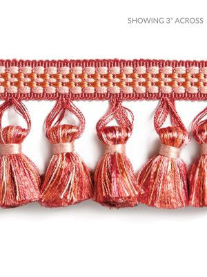 Plaza Tassel Fringe Azalea SCFT15050010 by Scalamandre Designer Trim NOVANTA PASSEMENTERIE 54% FIBRANNE 46% RAYON CHINA LIGHT DUTY Horizontal: 0" and Vertical: 0" 2.25 - Swanky Fabrics -