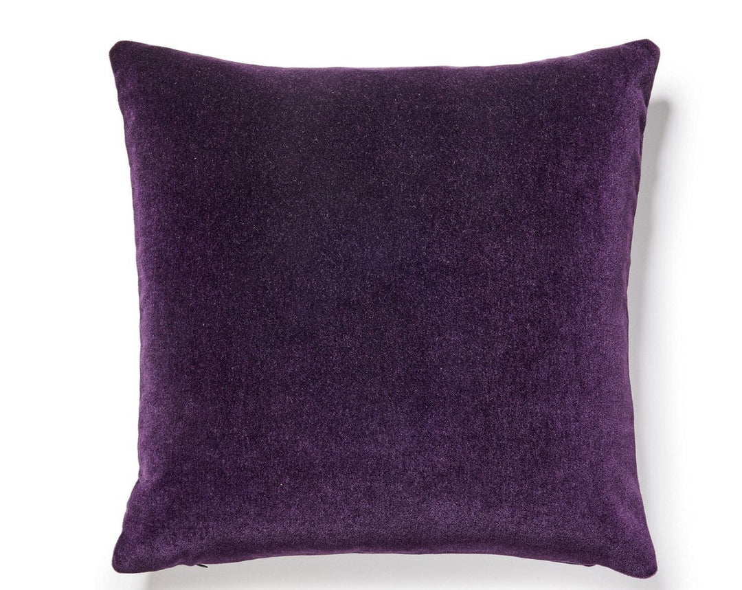 Makalu Mohair Pillow 22 X 22 - Aubergine SCSDDKMAKA0010 by Scalamandre Designer Pillow