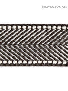 Scalamandre Trim Montauk Herringbone Tape Charcoal
