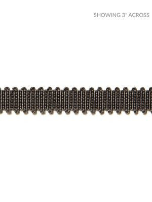 Lancaster Gimp Charcoal SCV6580011 by Scalamandre Designer Trim 100% SPUN RAYON CHINA LIGHT DUTY Horizontal: and Vertical: 0.5 - Swanky Fabrics -