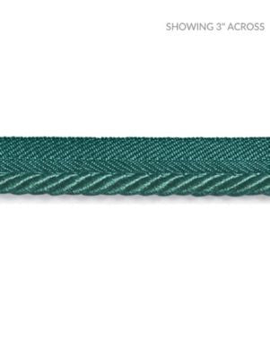 <p>Boulevard Cord Emerald Isle SCC3140017 by Scalamandre Trim</p><p><strong>Required Minimum Quantity Purchase: Fabrics by the yard 1 YARD MINIMUM </p><p>Book: NOVANTA PASSEMENTERIE</p><p>Content: 15% POLYESTER 1% ACRYLIC, 48% COTTON 19% RAYON 17% FIBRANNE</p><p>Origin: CHINA</p><p>Performance: LIGHT DUTY</p><p>Repeat: Horizontal: 0" and Vertical: 0"</p><p>Width: 0.25</p>