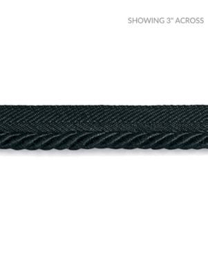 <p>Boulevard Cord Noir SCC3140024 by Scalamandre Trim</p><p><strong>Required Minimum Quantity Purchase: Fabrics by the yard 1 YARD MINIMUM </p><p>Book: NOVANTA PASSEMENTERIE</p><p>Content: 15% POLYESTER 1% ACRYLIC, 48% COTTON 19% RAYON 17% FIBRANNE</p><p>Origin: CHINA</p><p>Performance: LIGHT DUTY</p><p>Repeat: Horizontal: 0" and Vertical: 0"</p><p>Width: 0.25</p>