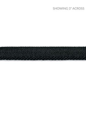<p>Avenue Cord Noir SCC3150024 by Scalamandre Trim</p><p><strong>Required Minimum Quantity Purchase: Fabrics by the yard 1 YARD MINIMUM </p><p>Book: NOVANTA PASSEMENTERIE</p><p>Content: 16% FIBRANNE 2% ACRYLIC, 38% POLYESTER 26% COTTON 18% RAYON</p><p>Origin: CHINA</p><p>Performance: LIGHT DUTY</p><p>Repeat: Horizontal: 0" and Vertical: 0"</p><p>Width: 0.13</p>