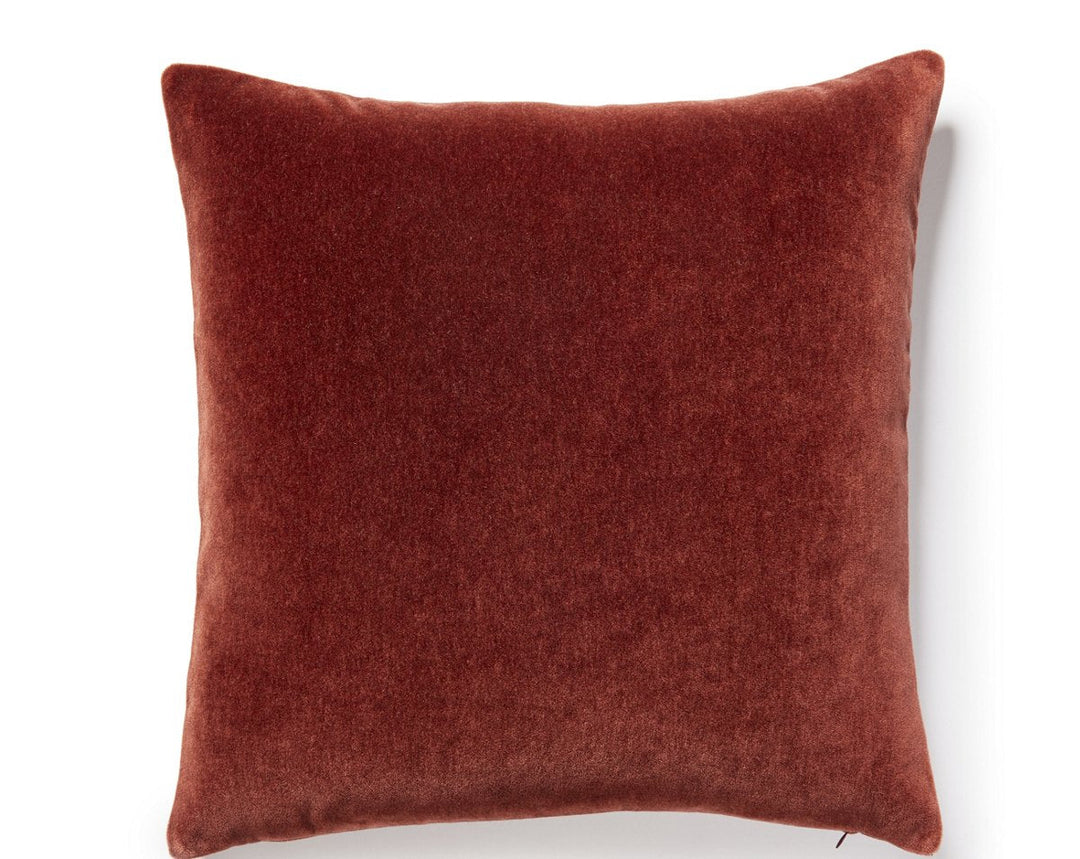 Makalu Mohair Pillow 22 X 22 - Root Beer SCSDDKMAKA0281 by Scalamandre Designer Pillow