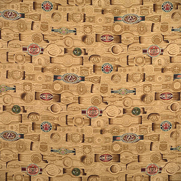 Havana/Tobacco Leaf 16319-001 by Scalamandre Fabric 58% LINEN 42% COTTON ITALY LIGHT DUTY Horizontal: 17.625" and Vertical: 18" 54.75" - Fabric Carolina -