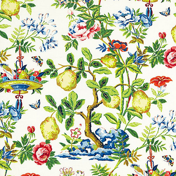 Shantung Garden/Bloom 16583-001 by Scalamandre Fabric JARDIN 100% LINEN SWITZERLAND LIGHT DUTY Horizontal: 41" and Vertical: 26" 53" - Fabric Carolina -