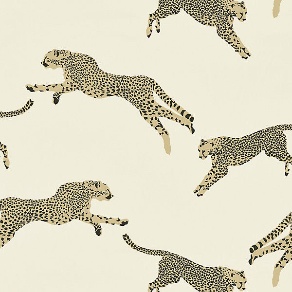 Leaping Cheetah Cotton Print Dune by Scalamandre
 Fabric Scalamandre
 Fabric Leaping Cheetah Cotton Print DuneFabric SAHARA 100% COTTON ITALY </p><p>Repeat: H: 25.125", V: 27.5" 55" - Fabric Carolina -