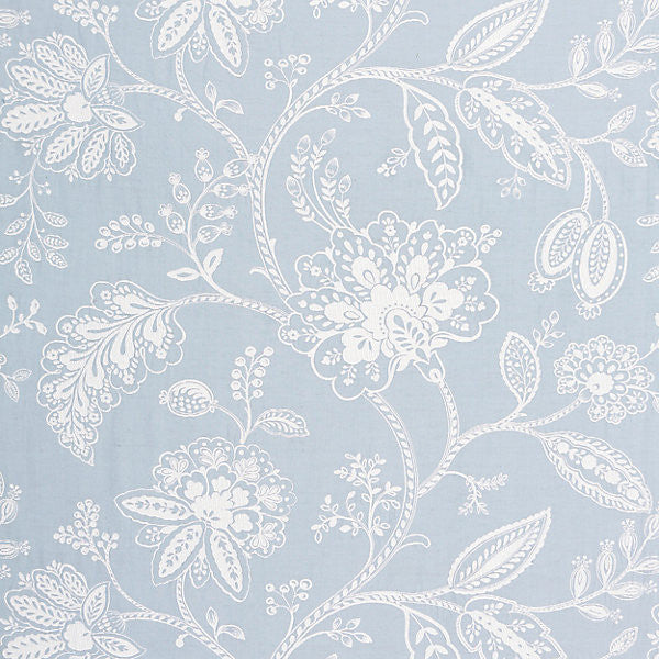 Kaveri Vine/Sky 27011-001 by Scalamandre Fabric SPRING 2015 STOCKED AT 45% COTTON;45% VISCOSE;10% LINEN INDIA LIGHT DUTY Horizontal: 23.125" and Vertical: 28" 55.875" - Fabric Carolina -