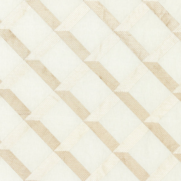Lattice Embroidery Alabaster by Scalamandre
 Fabric Scalamandre
 Fabric Lattice Embroidery AlabasterFabric MERCHANTE 63% LINEN 37% VISCOSE INDIA </p><p>Repeat: H: 6.5", V: 6.5" 51" - Fabric Carolina -