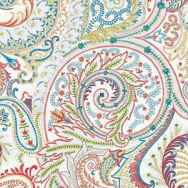 Malabar Paisley Embroidery Bloom by Scalamandre
 Fabric Scalamandre
 Fabric Malabar Paisley Embroidery BloomFabric BOTANICA 60% COTTON 40% VISCOSE INDIA </p><p>Repeat: H: 30", V: 25.5" 51" - Fabric Carolina -