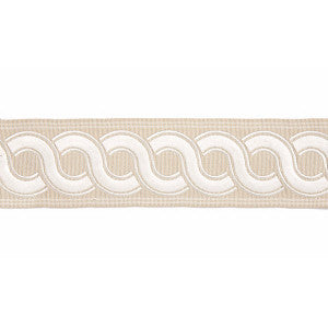 Guilloche Embroidered Tape/Linen Sc 0001T3283 by Scalamandre
 Trim