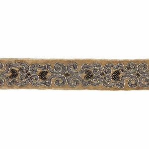 Zardozi Velvet Tape Fawn & Silver by Scalamandre
 Trim