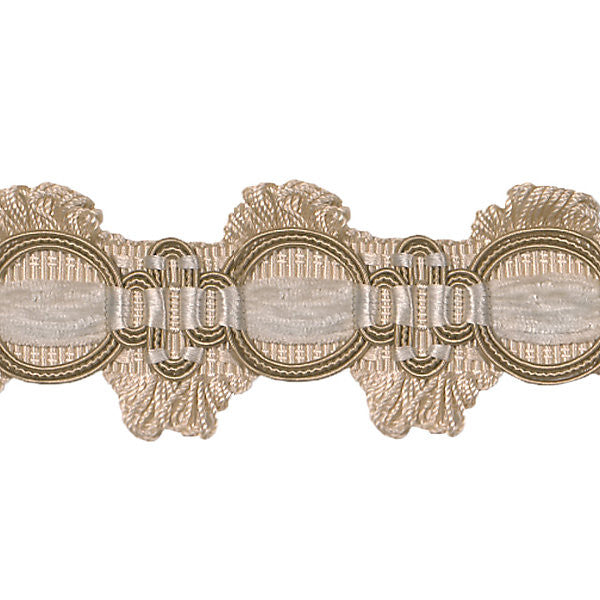 Winter Palace Braid/White, Cream, Beige V1116-001 by Scalamandre Trim Trim STOCKED AT 90% SILK;10% COTTON CHINA LIGHT DUTY Horizontal: and Vertical: 1.75" - Fabric Carolina -