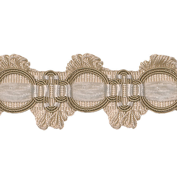 Winter Palace Braid/White, Cream, Beige V1116-001 by Scalamandre Trim Trim 90% SILK 10% COTTON CHINA LIGHT DUTY Horizontal: and Vertical: 1.75" - Fabric Carolina -