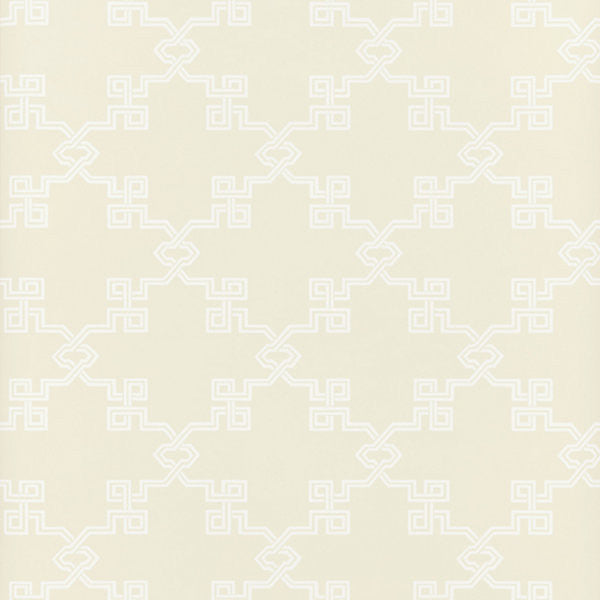 Suzhou Lattice/Alabaster Wp88373-001 by Scalamandre Wallpaper STOCKED AT 100% VINYL COATED PAPER USA Horizontal: 9.125" and Vertical: 27.5" - Fabric Carolina -