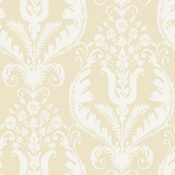Primavera/Alabaster WP88376-001 by Scalamandre Wallpaper SCALAMANDRE WAREHOUSE USA Horizontal: 25.375" and Vertical: 27.5" - Fabric Carolina -