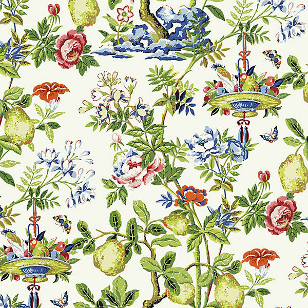 Shantung Garden Bloom by Scalamandre
 Wallcovering Scalamandre
 Wallcovering Shantung Garden BloomWallcovering UNITED KINGDOM </p><p>Repeat: H: 41", V: 26" 54" - Fabric Carolina -