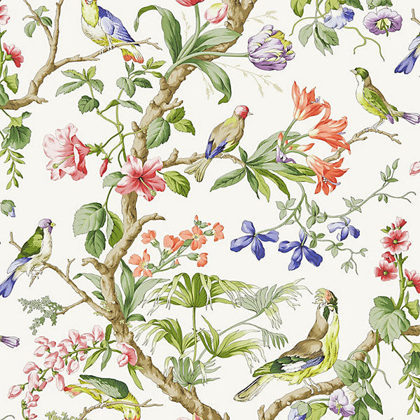 Belize/Ivory by Scalamandre Wallpaper Scalamandre Wallpaper Belize/IvoryWallpaper UNITED KINGDOM </p><p>Repeat: H: 30", V: 26.75" 54" - Fabric Carolina -