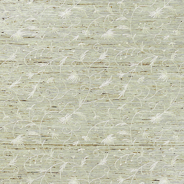 Olivia Embroidered Grasscloth Winter Wheat by Scalamandre
 Wallcovering Scalamandre
 Wallcovering Olivia Embroidered Grasscloth Winter WheatWallcovering INDIA </p><p>Repeat: H: 15.75", V: 13.4" 28" - Fabric Carolina -