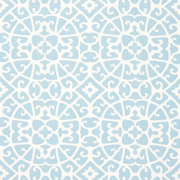 Anshun Lattice Sky by Scalamandre
 Fabric Scalamandre
 Fabric Anshun Lattice SkyFabric FALL 2015,ORIANA 52% LINEN, 48% COTTON UNITED KINGDOM </p><p>Repeat: H: 13", V: 13.5" 55" - Fabric Carolina -
