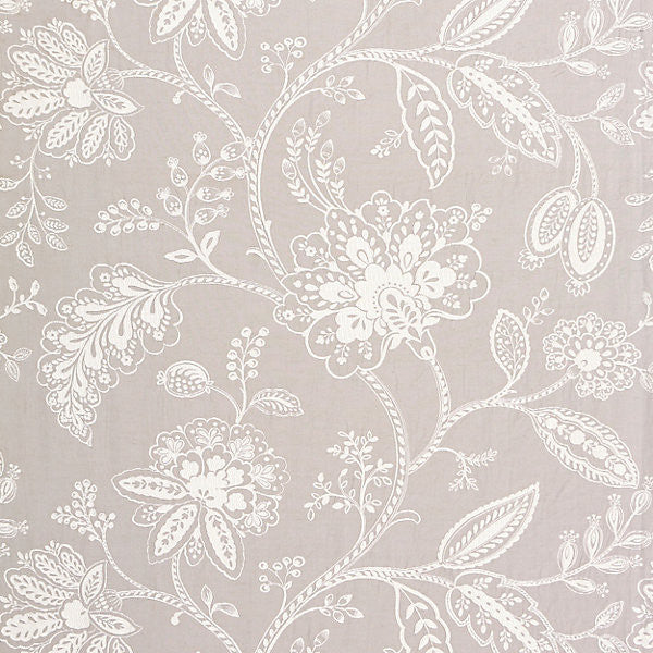 Kaveri Vine/Pearl Grey 27011-002 by Scalamandre Fabric ORIANA 45% COTTON 45% VISCOSE 10% LINEN INDIA LIGHT DUTY Horizontal: 23.125" and Vertical: 28" 55.875" - Fabric Carolina -