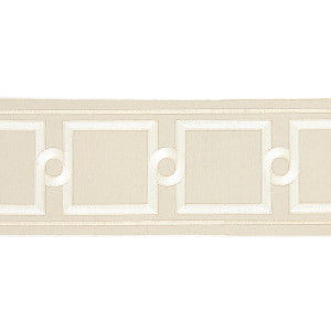 Square Link Embroidered Tape/Sand Sc 0002T3287 by Scalamandre
 Trim