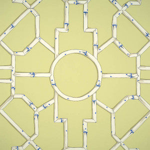 Baldwin Bamboo/Cream & Blue On Lettuce Sc 0002Wp81630 by Scalamandre
 Wallpaper