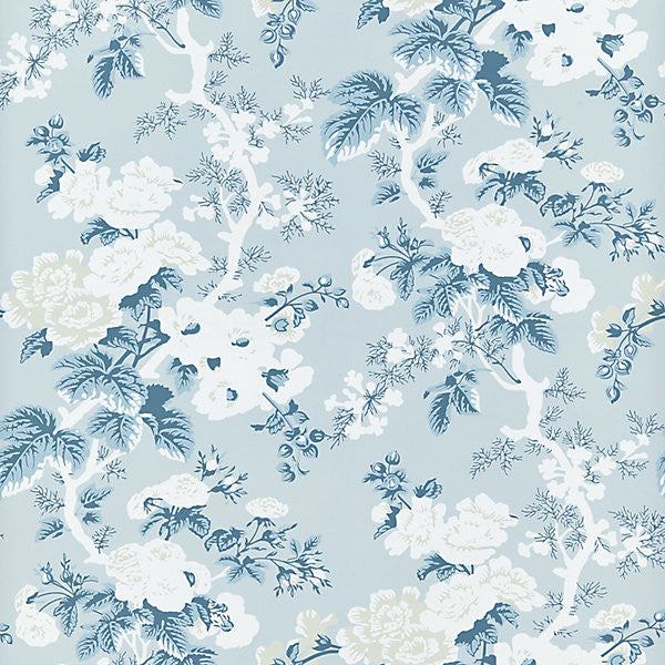 Ascot Floral Print Sky by Scalamandre
 Wallcovering Scalamandre
 Wallcovering Ascot Floral Print SkyWallcovering USA </p><p>Repeat: H: 27", V: 27" 27.25" - Fabric Carolina -