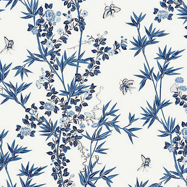 Jardin De Chine/Porcelain Wp88375-002 by Scalamandre Wallpaper STOCKED AT 100% NON-WOVEN SUBSTRATE UNITED KINGDOM Horizontal: 46" and Vertical: 27" 54" - Fabric Carolina -