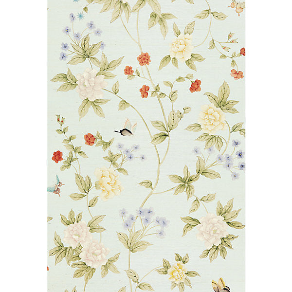 Luoyang Garden Sisal/Sky by Scalamandre Wallpaper Scalamandre Wallpaper Luoyang Garden Sisal/SkyWallpaper USA </p><p>Repeat: H: 72", V: 33" 34" - Fabric Carolina -