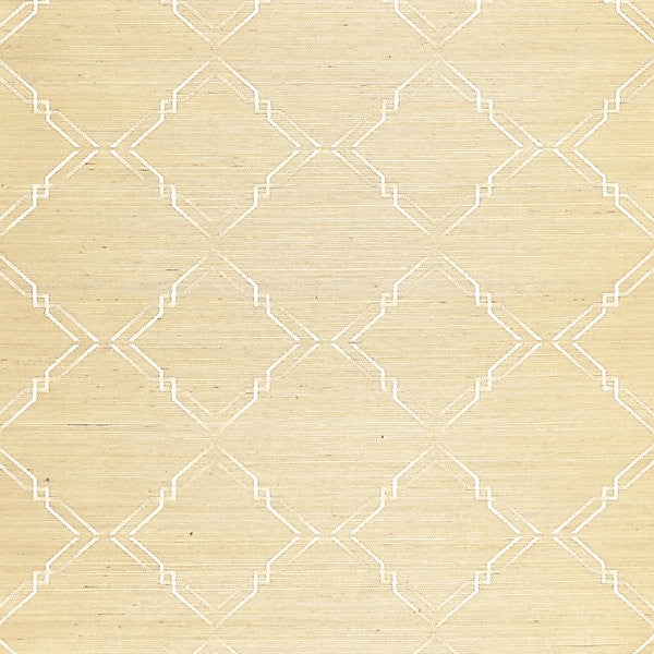 Monroe Embroidered Grasscloth/Papyrus by Scalamandre Wallpaper Scalamandre Wallpaper Monroe Embroidered Grasscloth/PapyrusWallpaper INDIA </p><p>Repeat: H: 7.87", V: 9" 27" - Fabric Carolina -