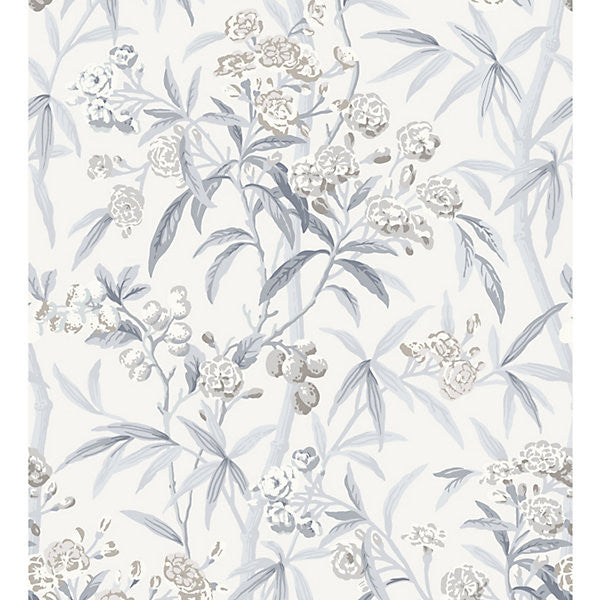 Lanai/Silver Mist WP88431-002 by Scalamandre Wallpaper UNITED KINGDOM Horizontal: 40" and Vertical: 27" 54" - Fabric Carolina -