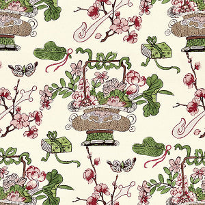 Shanghai Blossoms Mulberry by Scalamandre
 Fabric