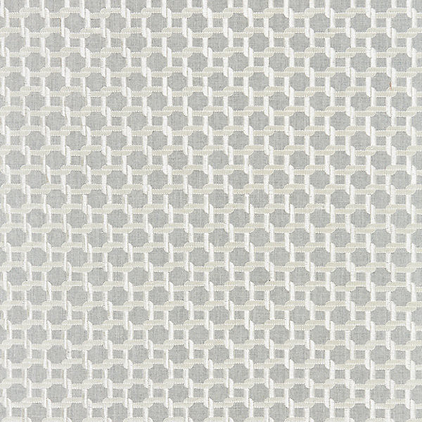 Link Embroidery/Zinc 27140-003 by Scalamandre Fabric MODERN LUXURY 36% POLYESTER 33% COTTON 31% VISCOSE INDIA LIGHT DUTY Horizontal: 2" and Vertical: 2" 51" - Fabric Carolina -