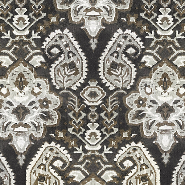 Oushak Linen Velvet/Smoke 27171-003 by Scalamandre Fabric LA BOHEME 81% LINEN 10% COTTON 9% POLYESTER USA MEDIUM DUTY Horizontal: 39.5" and Vertical: 24.5" 49" - Fabric Carolina -