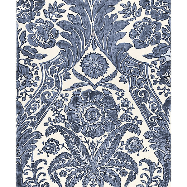 Luciana Damask Print Denim by Scalamandre
 Wallcovering Scalamandre
 Wallcovering Luciana Damask Print DenimWallcovering UNITED KINGDOM </p><p>Repeat: H: 43.75", V: 27" 56" - Fabric Carolina -