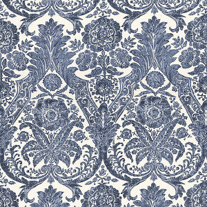 Luciana Damask Print/Denim Sc 0003Wp88354 by Scalamandre
 Wallpaper