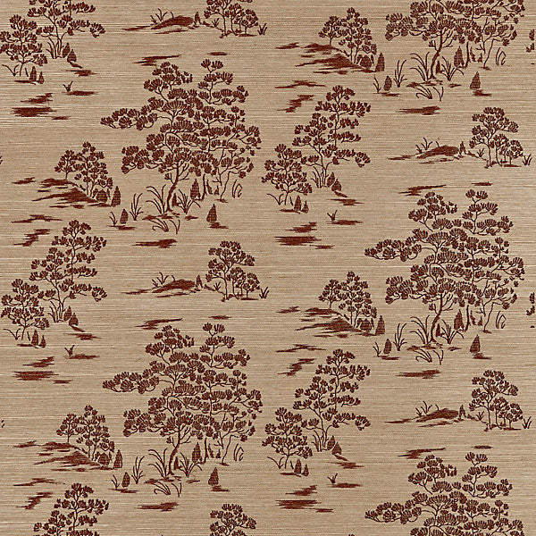 Katsura Embroidered Toile/Terra by Scalamandre Wallpaper Scalamandre Wallpaper Katsura Embroidered Toile/TerraWallpaper INDIA </p><p>Repeat: H: 15.5", V: 31.5" 31.5" - Fabric Carolina -