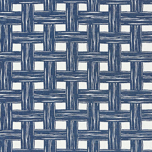 Bamboo Lattice/Denim by Scalamandre Fabric