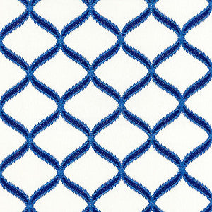 Rondure Embroidery/Cobalt Sc 000427074 by Scalamandre
 Fabric