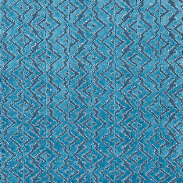 Echo Velvet/Peacock 27085-004 by Scalamandre Fabric MERCHANTE 75% COTTON 25% VISCOSE INDIA HEAVY DUTY Horizontal: 4.875" and Vertical: 6.875" 54" - Fabric Carolina -