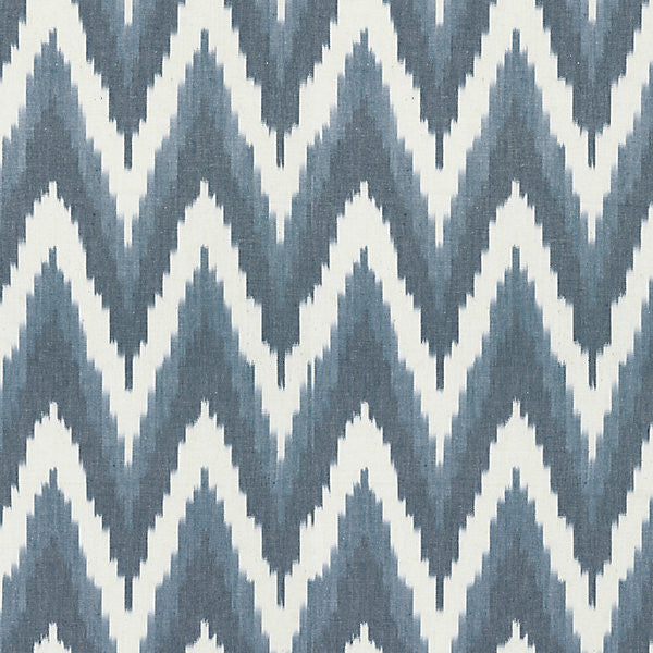 Adras Ikat Weave/Lapis 27185-004 by Scalamandre Fabric STOCKED AT 100% COTTON INDIA LIGHT DUTY Horizontal: 5.125" and Vertical: 5.375" 53" - Fabric Carolina -