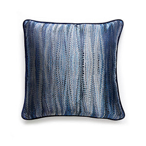 Ebru Silk Weave Bluestone by Scalamandre
 Pillow