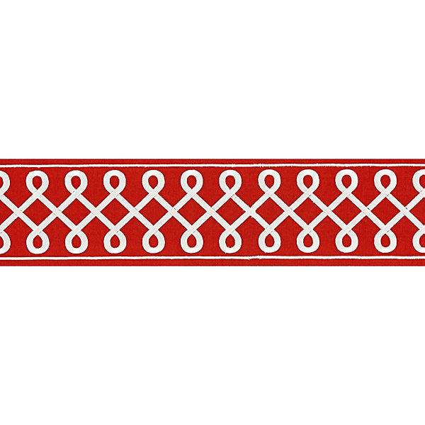 Soutache Embroidered Tape/Coral T3281-004 by Scalamandre Trim Trim SCALAMANDRE WAREHOUSE 85% COTTON 15% RAYON INDIA LIGHT DUTY Horizontal: 1.625" and Vertical: 4.5" - Fabric Carolina -