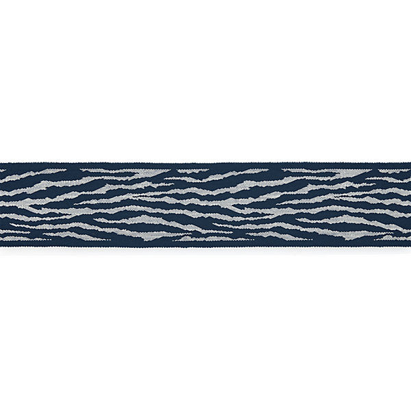 Tiger Tape/Indigo T3310-004 by Scalamandre Trim Trim ISOLA INDOOR / OUTDOOR 100% POLYOLEFIN UNITED KINGDOM HEAVY DUTY Horizontal: 6.25" and Vertical: 3" - Fabric Carolina -