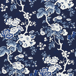 Ascot Floral Print/Indigo Sc 0004Wp88372 by Scalamandre
 Wallpaper